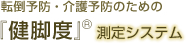 転倒予防・介護予防のための健脚度測定システム